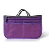 iMountek Women Lady Travel Insert Handbag Organiser Makeup Bags Toiletry Purse Liner w/Hand Strap Purple - 2 of 3