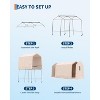 Coucheta Heavy-Duty Portable Outdoor Storage Shed with Roll-Up Door & Vent, 240g Waterproof PE Tarp & UV Protection, Carport Storage Shelter - 4 of 4
