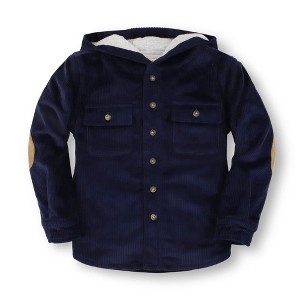 Hope & Henry Boys' Hooded Button Down Shirt Jacket, Kids, X-Large - 1 of 4