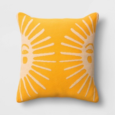Sun Outdoor Throw Pillow Yellow - Opalhouse™ designed with Jungalow™