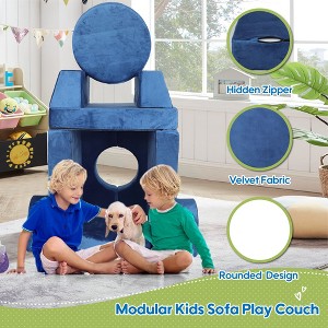 14pcs Kids Sofa Modular Play Couch,Child Sectional Sofa to Boost Creativity - 1 of 4