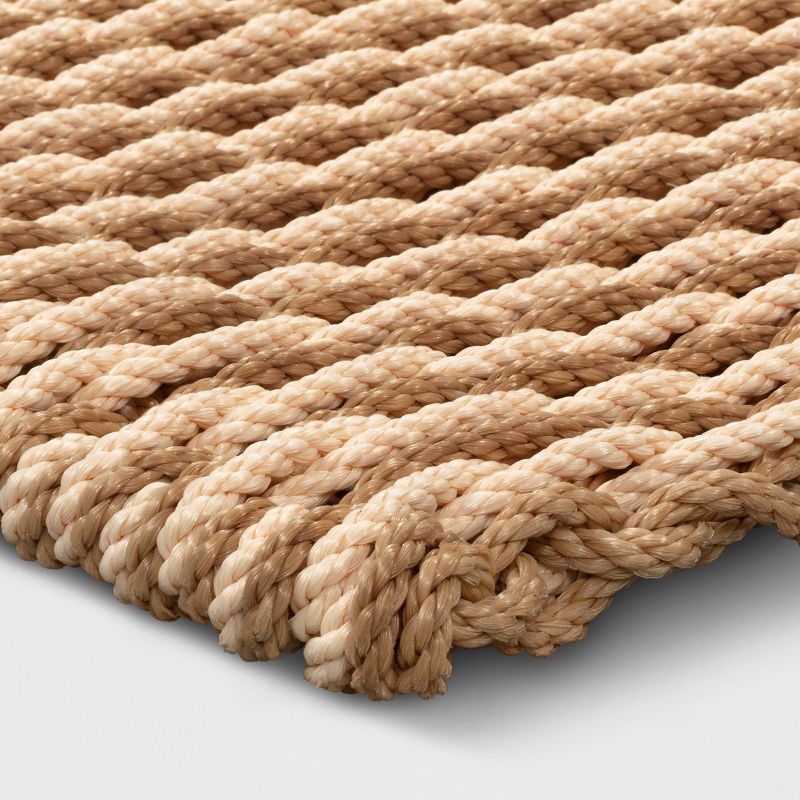 1&#39;6&#34; x 2&#39;6&#34; Basket Weave Poly Rope Outdoor Door Mat Neutral - Threshold&#8482; designed with Studio McGee, 4 of 8