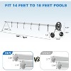 Heavy-Duty Aluminum Pool Cover Reel System, Rust-Resistant Frame with Upgraded Bearings, Designed for Inground Pools, Easy Rolling Operation - 2 of 4