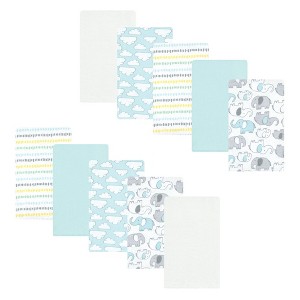 Luvable Friends Hudson Baby Flannel Burp Cloths 10pk Set - 1 of 2