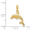 Black Bow Jewelry 14k Yellow Gold 17mm Swimming Dolphin Pendant - 4 of 4