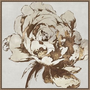 Amanti Art Golden Flower I  by Asia Jensen Framed Canvas Wall Art - 1 of 4