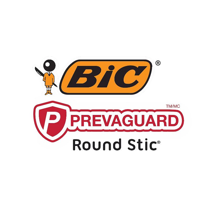 BIC Prevaguard Round Stic Ballpoint Pen Medium Point Black Ink 8/Pack (GSAMP81-BLK), 5 of 6