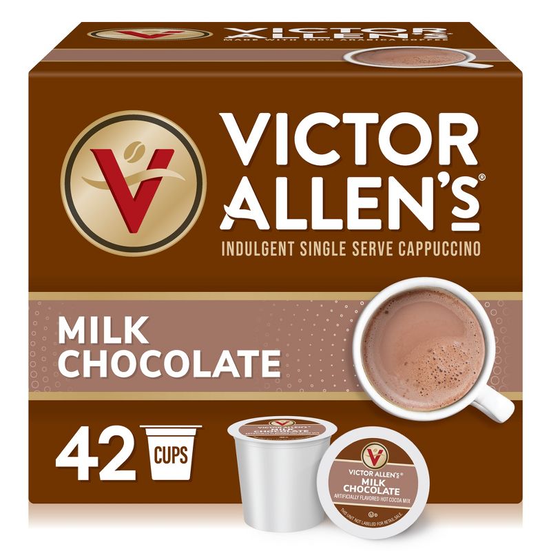 Victor Allen's Coffee Milk Chocolate Hot Cocoa Single Serve Cups, 42 Ct, 1 of 11