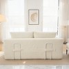 Loveseat Corduroy Convertible 2-in-1 Sofa Bed with Memory Foam and Steel Frame, No Assembly Required - 3 of 4