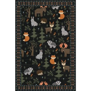 Soft Memory Foam Area Rug for Bedroom and Living Room, Non-Slip Washable Lightweight Carpet, Geometric Floral, Ultra Cozy, Foldable, Easy Care - 1 of 4