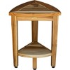 15" FlexiCorner ED975 Wide Teak Shower Bench/Stool - EcoDecors - 2 of 4