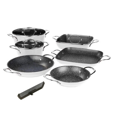Curtis Stone 10 piece Dura Pan Stacking Cookware Set Refurbished