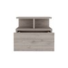 Lyngins Modern Floating Nightstand–Wall-Mounted, Cement-Look Finish, 2-Tier Shelf, End Table for Bedroom, Side Table with Drawer - 4 of 4