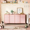 63" Wide Dresser with 14 Fabric Drawers, Built-In USB Ports, Multi-Functional Storage Unit for TV, Bedroom, Living Room, or Office - 4 of 4