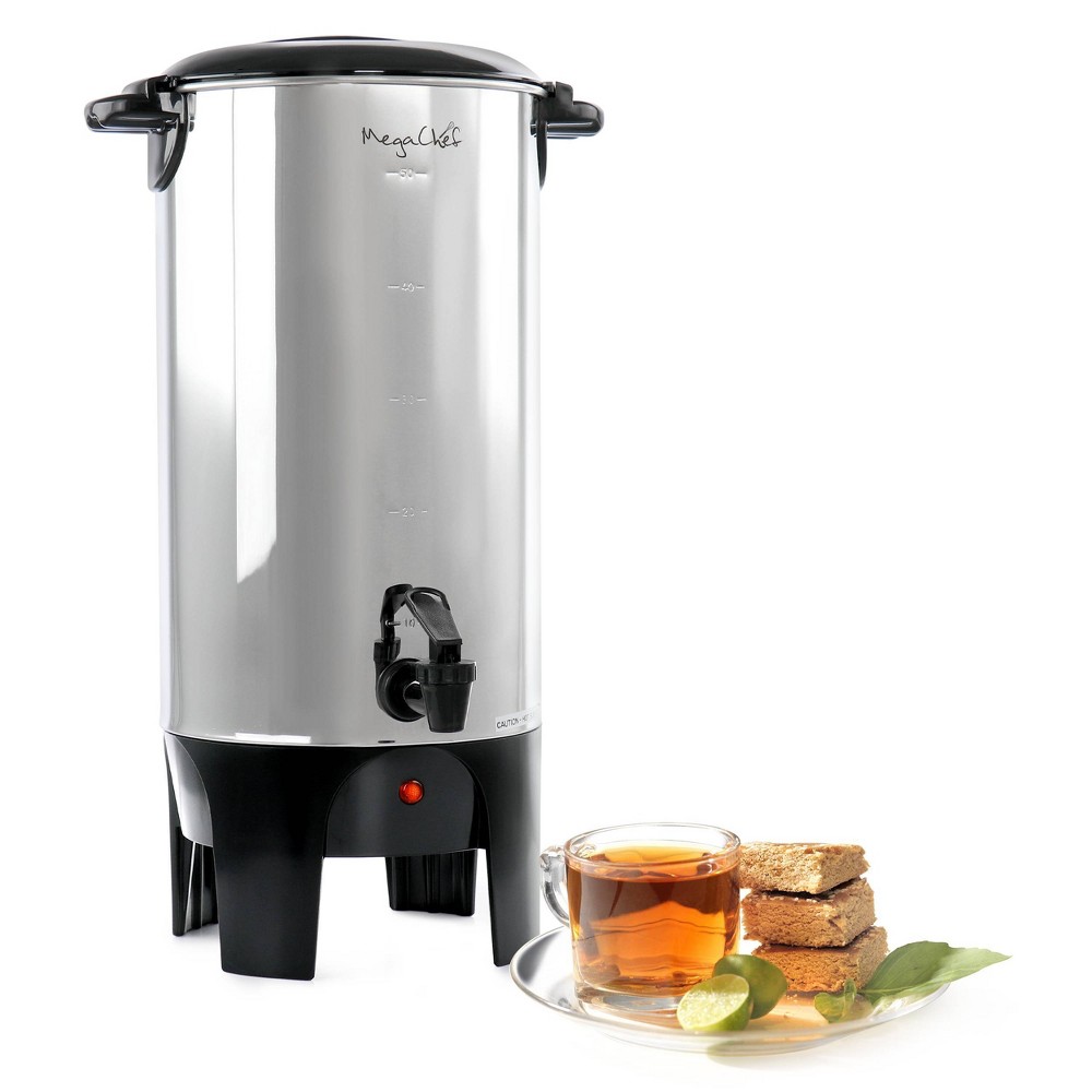 Photos - Coffee Maker MegaChef 50 Cup Stainless Steel Coffee Urn