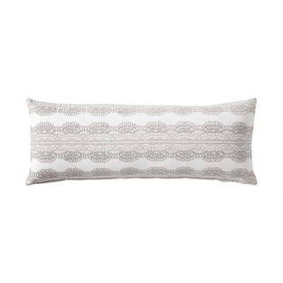 Linen Classique Lace Reversible Decorative Pillow Taupe