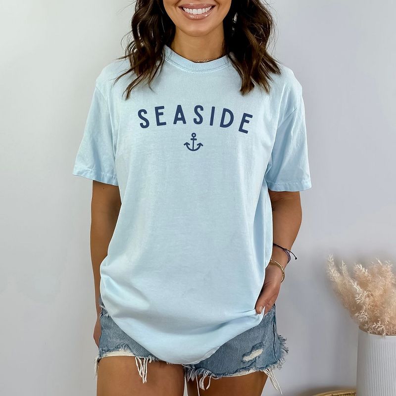 Simply Sage Market Women's Seaside Anchor Short Sleeve Garment Dyed Tee, 2 of 3