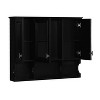 NicBex 35" x 28" Wall Mounted Bathroom Medicine Cabinet,Medicine Cabinet with Mirror,Mirrored Bathroom Wall Cabinet with Doors and Open Shelves - 2 of 4