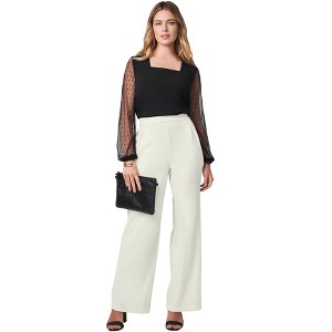 Jessica London Stretch Knit Crepe Wide Leg Pant - 1 of 4