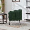 Airsurfer 29.9'' Modern Upholstered Chenille Accent Chair with Metal Legs, Channel Tufted Lounge Chair Single Sofa Round Leisure Armchair - 3 of 4