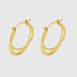 Anna-Kaci Women's Double - Layered Hoop Earrings - 1 of 4