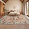 Coucheta Vintage Washable Area Rug, Non-Slip&Stain Resistant, Soft Low Pile Indoor Carpet for Living Room, Bedroom, Dining Room, Multi Colors & Sizes - 4 of 4