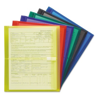 SMead Poly Envelopes, 1 1/4 Inch Expansion, Letter, Six Colors, 6/Pack