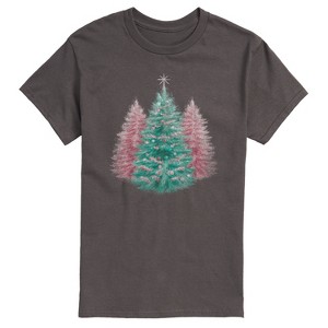 Men's - Instant Message - Christmas Tree Tonal Washed Short Sleeve Graphic T-Shirt - 1 of 4