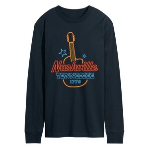Men's - Instant Message - Nashville Neon Sign Long Sleeve Graphic T-Shirt - 1 of 4