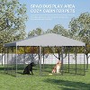 ALAULM Large Dog Kennel Outdoor Heavy Duty Dog Crate, Metal Frame Dog Fence w Secure Double-Lock Design, Easy Assembly, Weatherproof UV-Resistant Roof - 2 of 4
