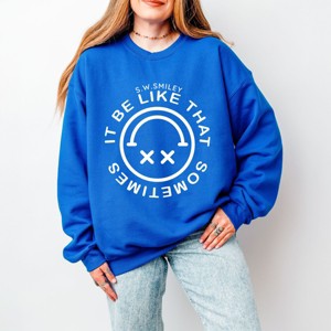 Simply Sage Market S.W.Smiley It Be Like That Smiley Face Sweatshirt - 1 of 4