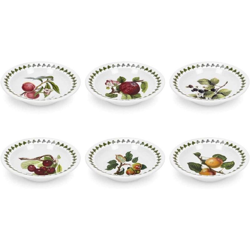 Portmeirion Pomona Oatmeal Soup Bowl, Set of 6, Made in England - Assorted Fruits Motifs,6.5 Inch, 1 of 8