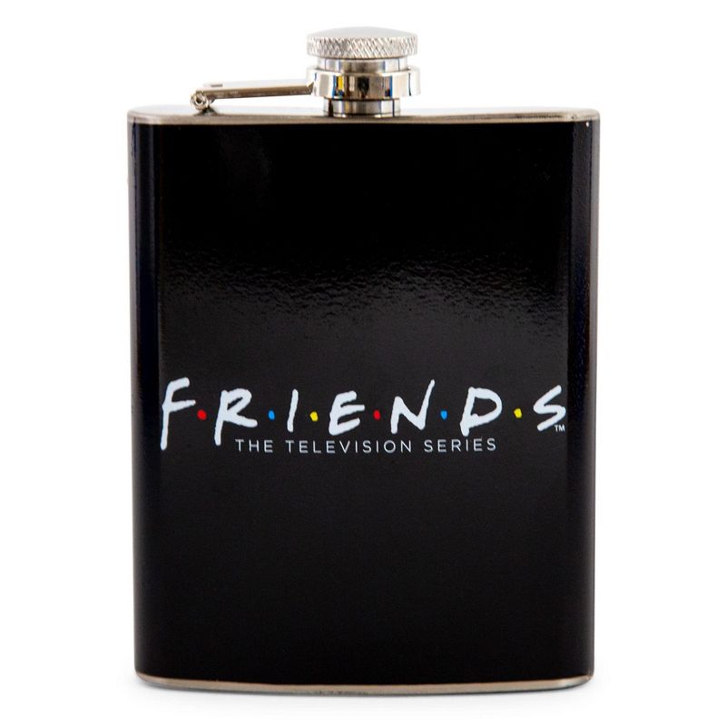 Silver Buffalo Friends Logo Stainless Steel Flask | Holds 7 Ounces, 1 of 10