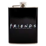 Silver Buffalo Friends Logo Stainless Steel Flask | Holds 7 Ounces