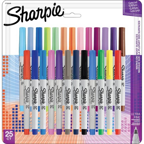 Sharpie Permanent Markers, Fine Point, Assorted Colors, 24 Count 