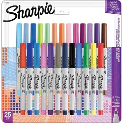 Sharpie 25pk Permanent Markers Ultra Fine Tip Multicolored