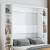 Queen Size 64.96" Foldable Murphy Bed, Wall Bed, Metal Frame, Solid Wood Slats, Space-Saving Design-- Frevyn - 4 of 4
