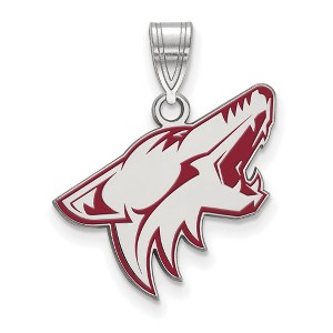 Black Bow Jewelry Sterling Silver Arizona Coyotes NHL Large Pendant - 1 of 3
