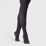 Women's Ribbed Sweater Tights - A New Day™ Black
