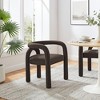Modway  Astrid Upholstered Barrel Dining Chair in Cocoa Performance Velvet – Open Back Velvet Dining Room Chair with Arms - 2 of 4
