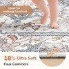 Itopfox Soft Neutral Washable Area Rug with Non Slip Backing, Faux Cashmere Low-Pile Carpet in Light Grey & Ivory Cream - 2 of 4