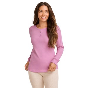 Jockey Women's Long Sleeve Waffle Henley - 1 of 2