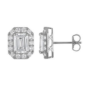 Naturalux 14K Yellow Gold 2.75 cttw Lab Grown Diamond Halo Stud Earrings - 1 of 4