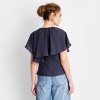 Women's Short Sleeve Cape Blouse - Future Collective - 2 of 3
