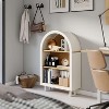 ORRD Arched 3-Tier Wooden Shelf (White/Woodgrain) – Storage for Living Room, Bedroom, Entryway - 2 of 4