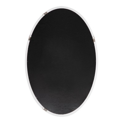 Hogan 24x36 White Oval Wood Framed Wall Mirror