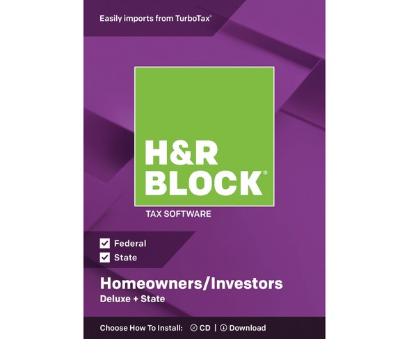 H&R Block Tax Software Deluxe + State 2018