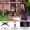 Costway 6Ft Lighted and Animated Halloween Witch Outdoor Indoor Animatronic Halloween Decoration w/ LED - 3 of 4