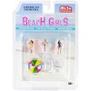 "Beach Girls" 5 piece Diecast Set (3 Figurines, 1 Beach Chaise and 1 Beach Umbrella) for 1/64 Scale Models by American Diorama - 3 of 3