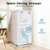 YIYIBYUS Modern 6-Drawer Plastic Storage Cabinet Tall Dresser Organizer - 3 of 4